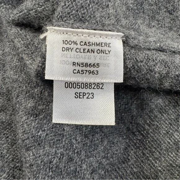 Nordstrom 100% Cashmere Crewneck Sweater Gray Sz M - Picture 6 of 10